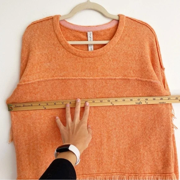 New Raquel Allegra women’s Fringe Western Sweater Knit Soft Designer Cowboy S